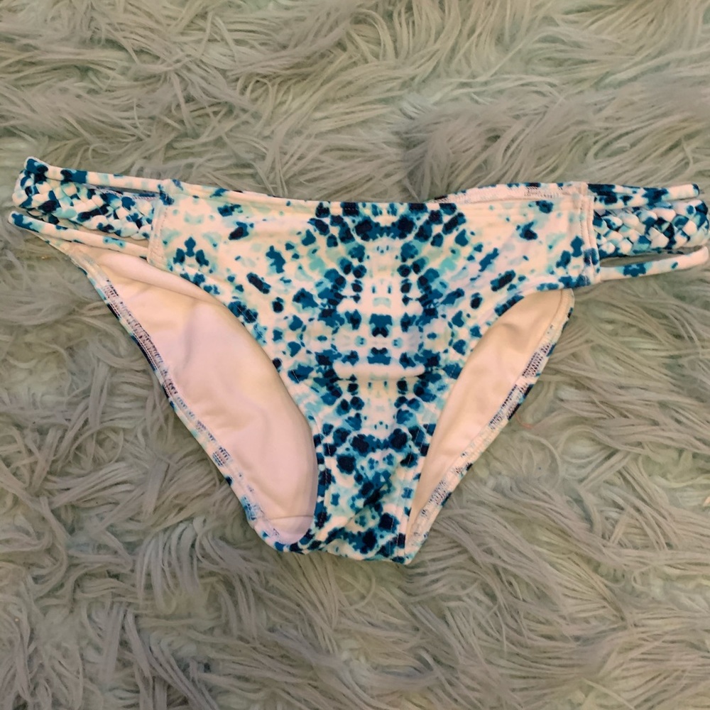 Hollister blue patterned bikini bottom